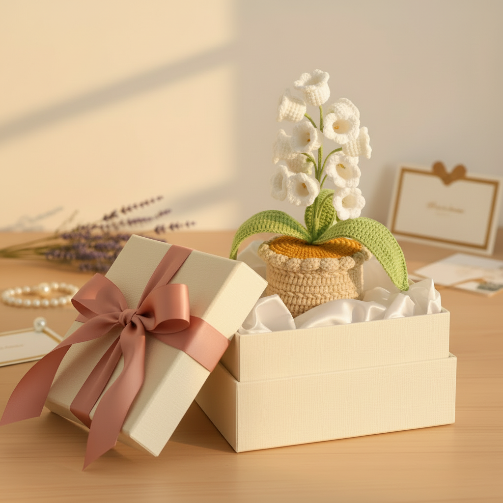 Elegant Crocheted Orchid Light Decor