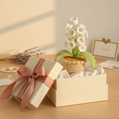 Elegant Crocheted Orchid Light Decor